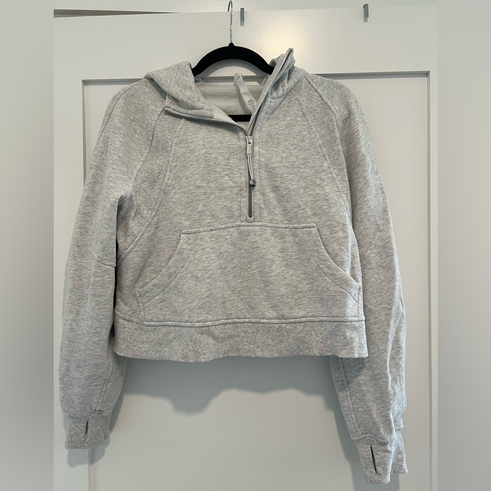 Lululemon gray half zip oversized scuba hoodie